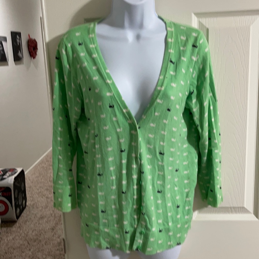 Cute whale print cardigan